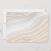Warm Marble Geode Wedding Kaart (Achterkant)