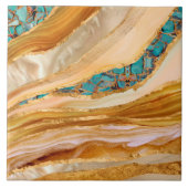 Warm Marmer Abstracte Flow Tegeltje (Voorkant)