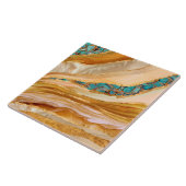 Warm Marmer Abstracte Flow Tegeltje (Zijkant)