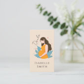 Warm Maternity Care Illustration Identity Design Contactkaartje (Staand voorkant)