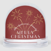 Warm Merry Christmas Decorative Holiday Sneeuwbol (Achterkant)