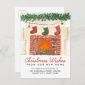 Warm met kerstaven Vakantievakantie Aankondigingskaart (Voorkant / Achterkant)