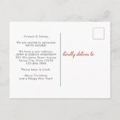 Warm met kerstaven Vakantievakantie Aankondigingskaart (Achterkant)