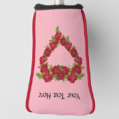 Warm met  rode rozen op roze golfheadcover (Draai 90)