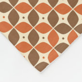 Warm Mid-Century Retro Boemerang Atoom- Fleece Deken (Hoek)