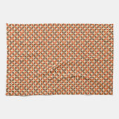 Warm Mid-Century Retro Boemerang Atoom- Theedoek (Horizontaal)