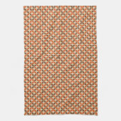 Warm Mid-Century Retro Boemerang Atoom- Theedoek (Verticaal)