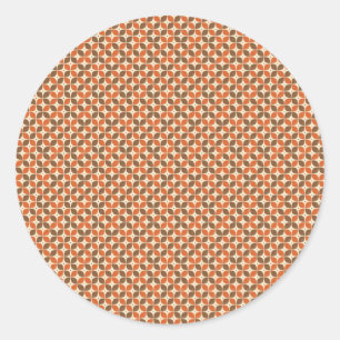 Warm Mid-Century Retro Boemerang Atoomstijl Ronde Sticker