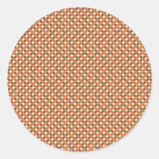 Warm Mid-Century Retro Boemerang Atoomstijl Ronde Sticker