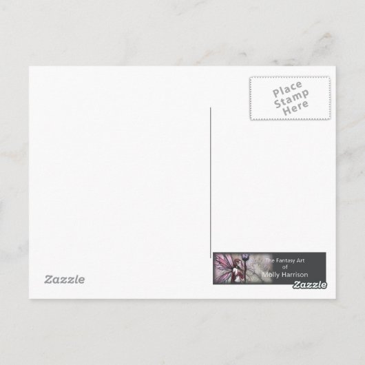 Warm Midnight Gothic Fairy Briefkaart (Achterkant)