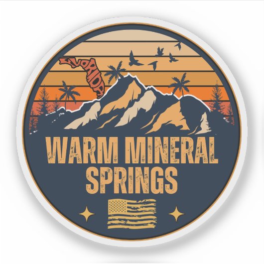 Warm Mineral Springs, Florida Sticker (Voorkant)