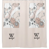 Warm Minimal Boho Art voor Huizen Douchegordijn (Voorkant)