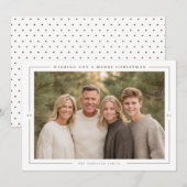 Warm Minimal Christmas Photo Feestdagenkaart (Voorkant / Achterkant)