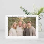 Warm Minimal Christmas Photo Feestdagenkaart (Staand voorkant)