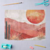 Warm Minimalistisch - Abstract Boho Woestijn Lands Tissuepapier (Craft)