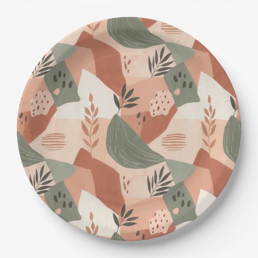 Warm modern abstract ontwerp papieren bord (Voorkant)