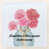 Warm Mom's liefde met anjer Onderzetter (Voorkant)