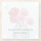 Warm Mom's liefde met anjer Onderzetter (Achterkant)