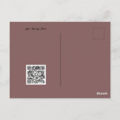 Warm Monochrome Corporate QR Code kerstboom Briefkaart (Achterkant)