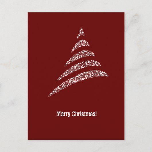 Warm Monochrome Corporate QR Code kerstboom Briefkaart (Voorkant)