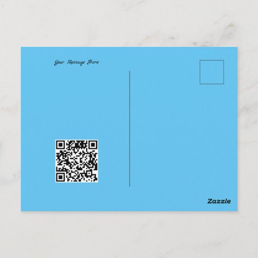 Warm Monochrome Corporate QR Code kerstboom Briefkaart (Achterkant)