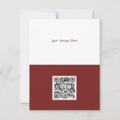 Warm Monochrome Corporate QR Code kerstboom Feestdagenkaart (Achterkant)