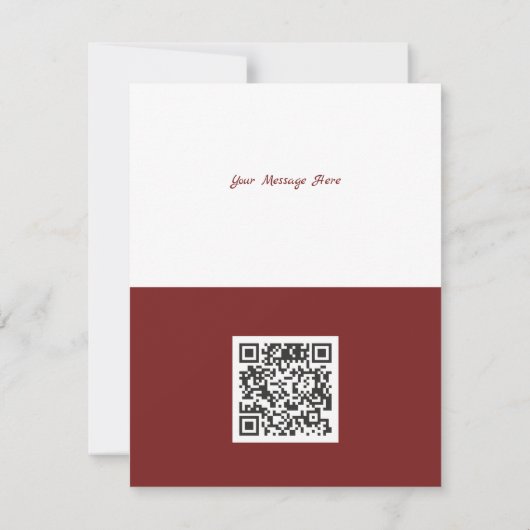 Warm Monochrome Corporate QR Code kerstboom Feestdagenkaart (Achterkant)