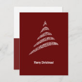 Warm Monochrome Corporate QR Code kerstboom Feestdagenkaart (Voorkant / Achterkant)