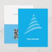 Warm Monochrome Corporate QR Code kerstboom Feestdagenkaart (Voorkant / Achterkant)