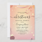 Warm Mood en Roze Kerst Kantoor Party Kaart (Voorkant)