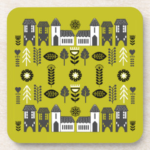 Warm Mosterd Scandi Huisdecoratie Bier Onderzetter