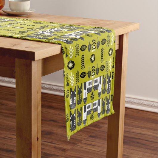 Warm Mosterd Scandi Huisdecoratie Korte Tafelloper (Voorbeeld)