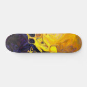 Warm Mountain blue orange yellow spirals Persoonlijk Skateboard (Horizontaal)