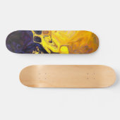 Warm Mountain blue orange yellow spirals Persoonlijk Skateboard (Horizontaal)