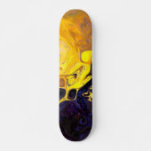 Warm Mountain blue orange yellow spirals Persoonlijk Skateboard (Voorkant)