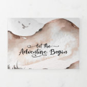 Warm Mountain Wedding Drieluik Uitnodiging (Cover)