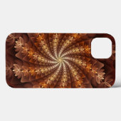 Warm-najaarkleuren, moderne Abstracte fractale kun Case-Mate iPhone Case (Achterkant (horizontaal))