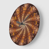 Warm-najaarkleuren, moderne Abstracte fractale kun Grote Klok (Hoek)