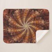 Warm-najaarkleuren, moderne Abstracte fractale kun Sherpa Deken (Voorkant (horizontaal))