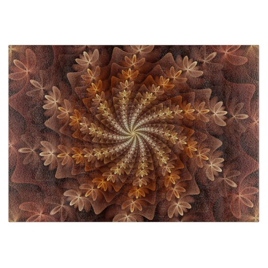 Warm-najaarkleuren, moderne Abstracte fractale kun Snijplank (Voorkant)