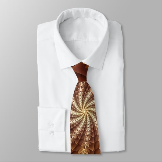 Warm-najaarkleuren, moderne Abstracte fractale kun Stropdas (Gebonden)