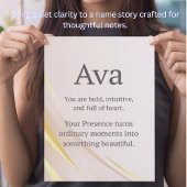 Warm Name Story Flat Card