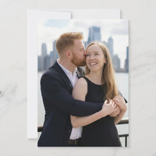 Warm Navy Affectionate Photo Kaart (Voorkant)