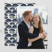 Warm Navy Affectionate Photo Kaart (Voorkant / Achterkant)