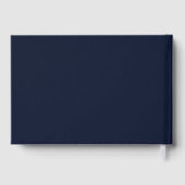 Warm Navy Minimalistische Foto Gastenboek (Achterkant)