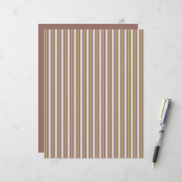 Warm neutraal verticaal Snoep Stripe Scrapbook Pap
