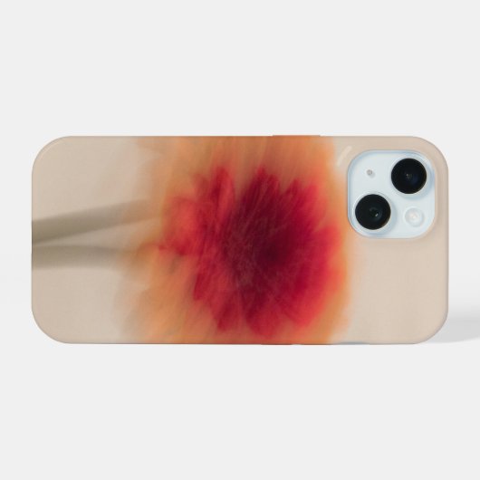 Warm Neutral Abstract Floral Phone Case iPhone 15 Case (Achterkant horizontaal)