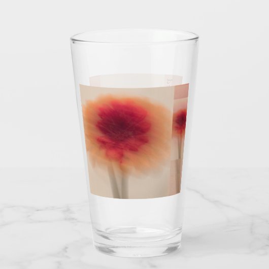 Warm Neutral Abstract Glass Cup Glas (Achterkant)