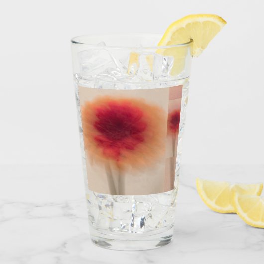 Warm Neutral Abstract Glass Cup Glas (Achterkant ijs)