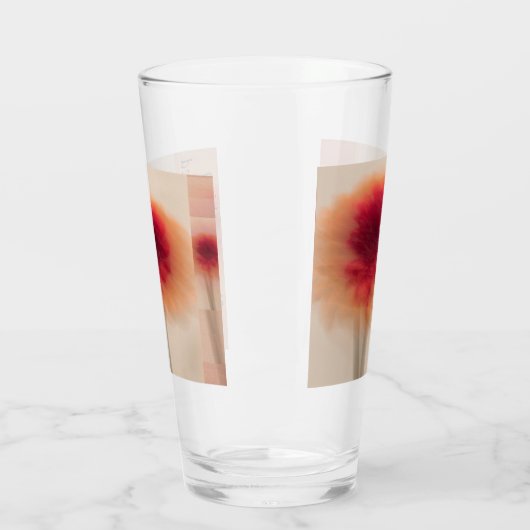 Warm Neutral Abstract Glass Cup Glas (Links)